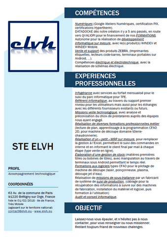 Compétences professionnelles ELVH